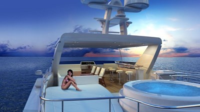 All Ocean Yachts BC 103 Multi Purpose Explorer Fiberglass 19 Flybridge sun pad