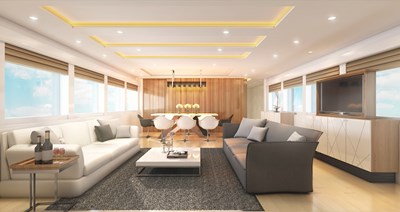 JOHNSON 93 SKYLOUNGE     12 Salon rendering of next launch