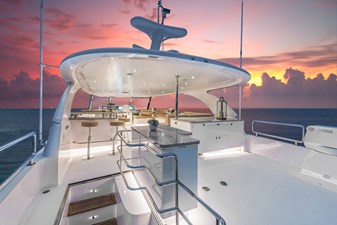 Horizon E100  8 Beautiful boat deck with bar and seating. 