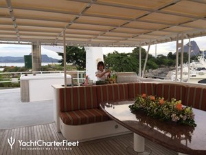 Victoria 27 Flybridge looking aft