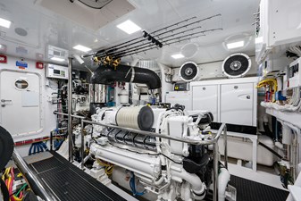 OBSESSION 83 Starboard Engine Looking Forward 