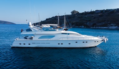 HANAN 0 Ferretti 80 at anchor in Bodrum