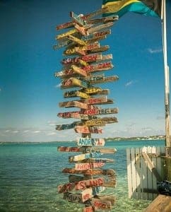 An image of the Signpost at Cracker P's