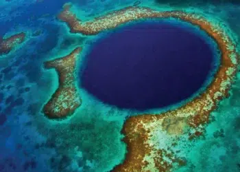 Aerial view of Belize