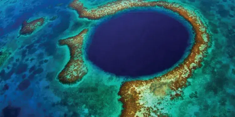 Aerial view of Belize