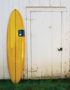 Tom Sterne has been building custom surfboards since 1997. His handcrafted boards are specifically geared to handle the Gulf’s “slower” wave action. Photo: Third Coast Surfboards