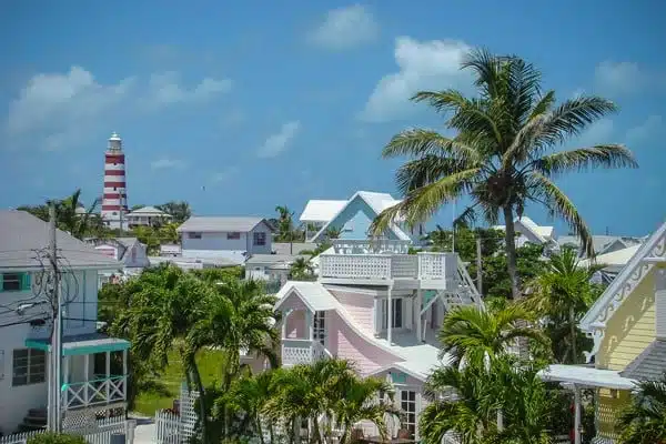 An image of Hope Town's famous lighthouse. Tips for Anchoring in the Bahamas