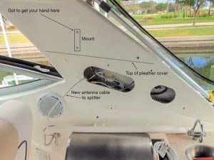 Once the area is selected to install the TV mount, you can begin to cut the necessary holes for the wiring.