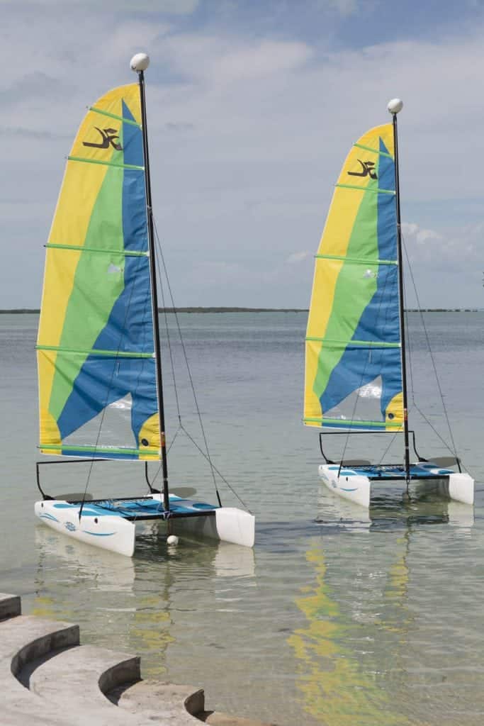 Catamarans drift at Playa Largo Resort & Spa