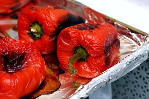 Roasted Red Pepper Toasts for Mothers Day