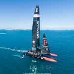 ORACLE TEAM USA training in Bermuda with the new America's Cup Class boat