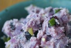 Blue potato Salad