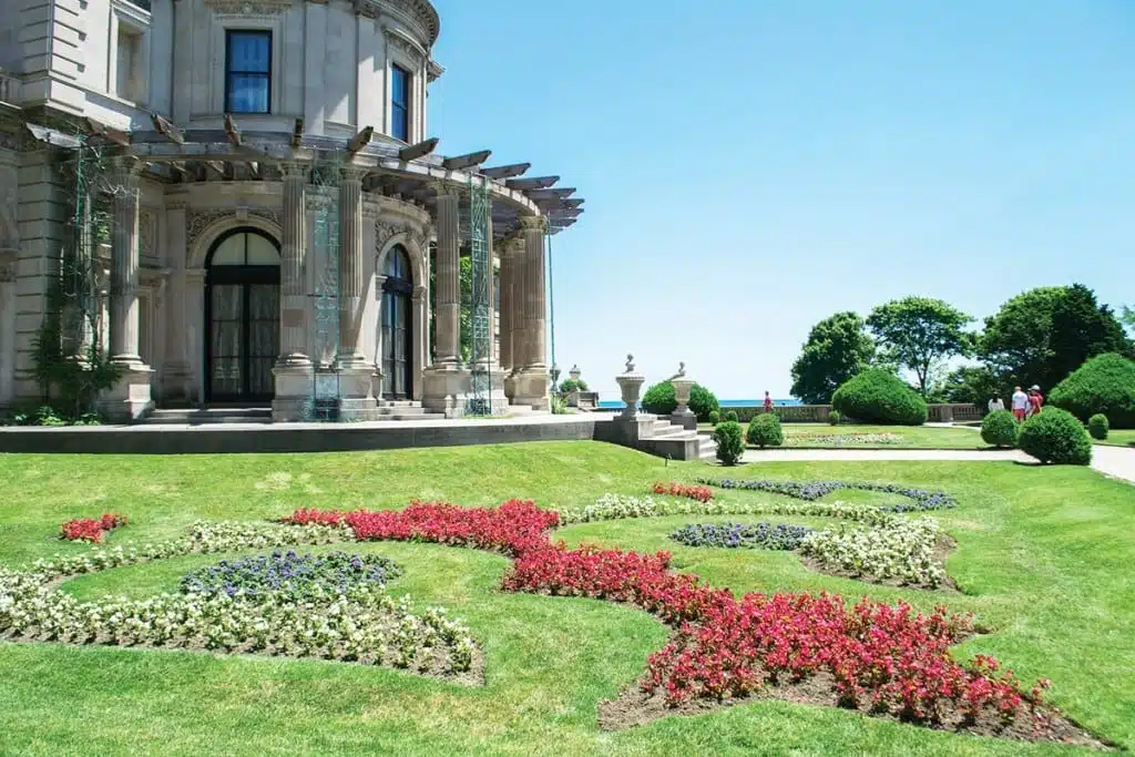 The famous garden at the even more famous Breakers Mansion in Newport, RI. Photo Credit: Discover Newport.