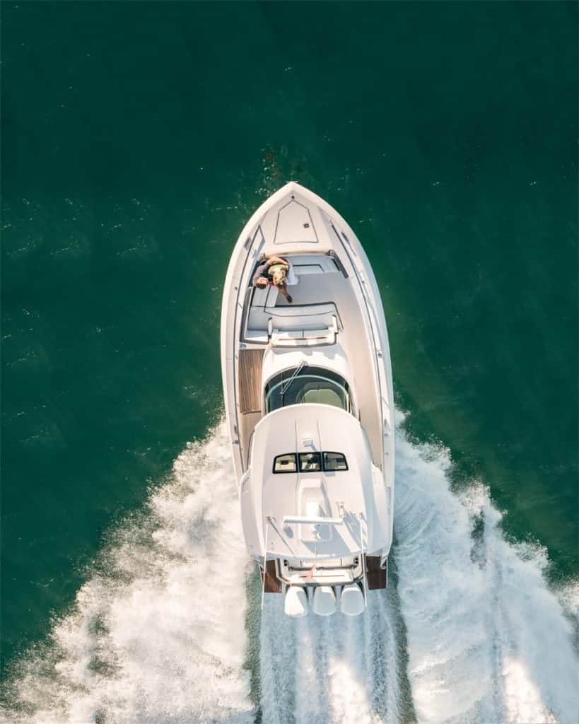 The view from above the Tiara Sport 38 LS
