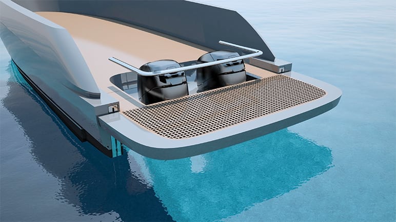 Opacmare adjustable swim platform