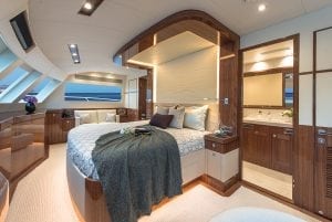 An image of the The Master Stateroom in the PC 74 from Horizon Powercats