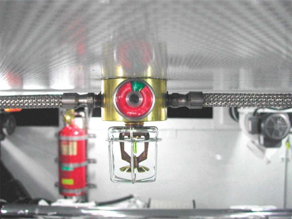 an image of a fire suppression system on a boat