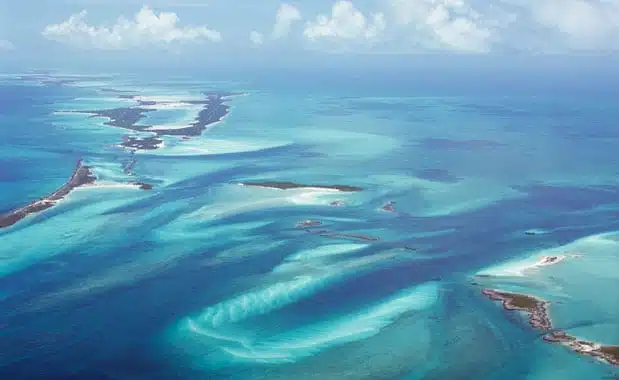 An image of the islands of the Bahamas from Southern Boating