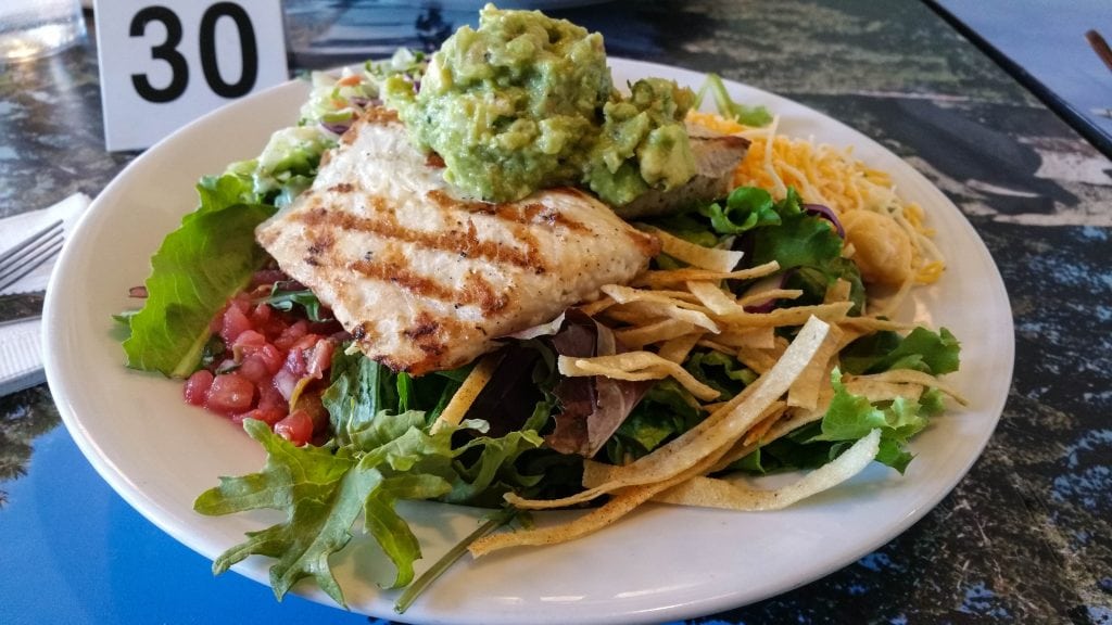 an image of Grilled Fish taco salad