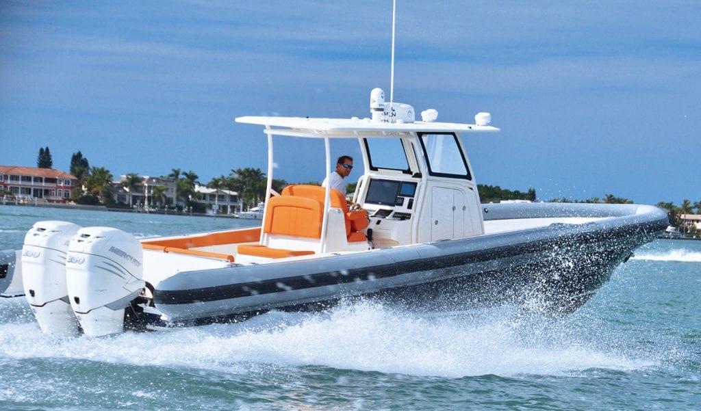 an image of the Ocean 1 360 a center console RIB