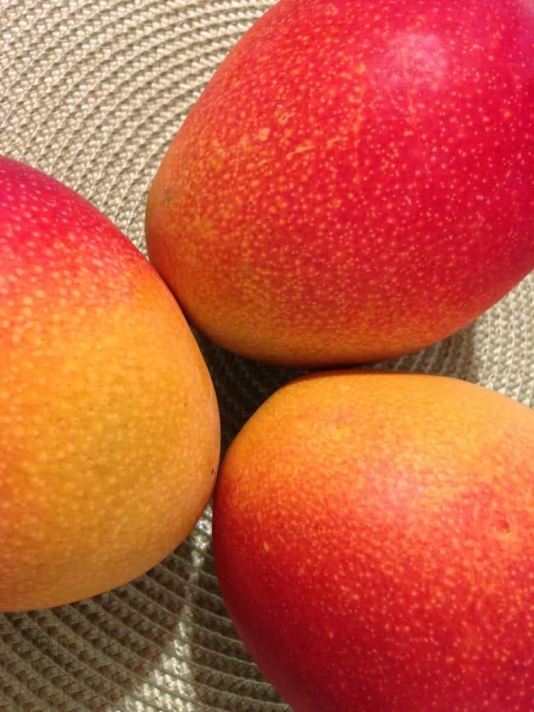 an image of mangos for Mango Salsa