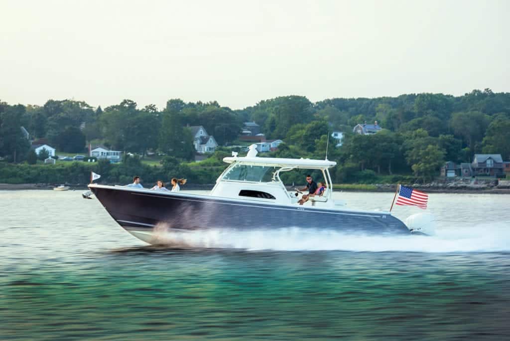 an image of the new Hinckley Sport Boat 40c from Southern Boating