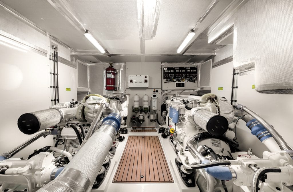 an image of the Maritimo X60 engine room