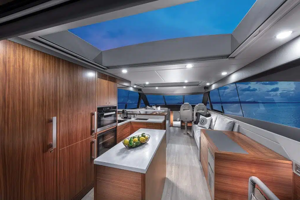 an image of the Maritimo X60 galley