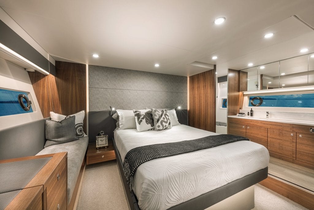an image of the Maritimo X60 master suite