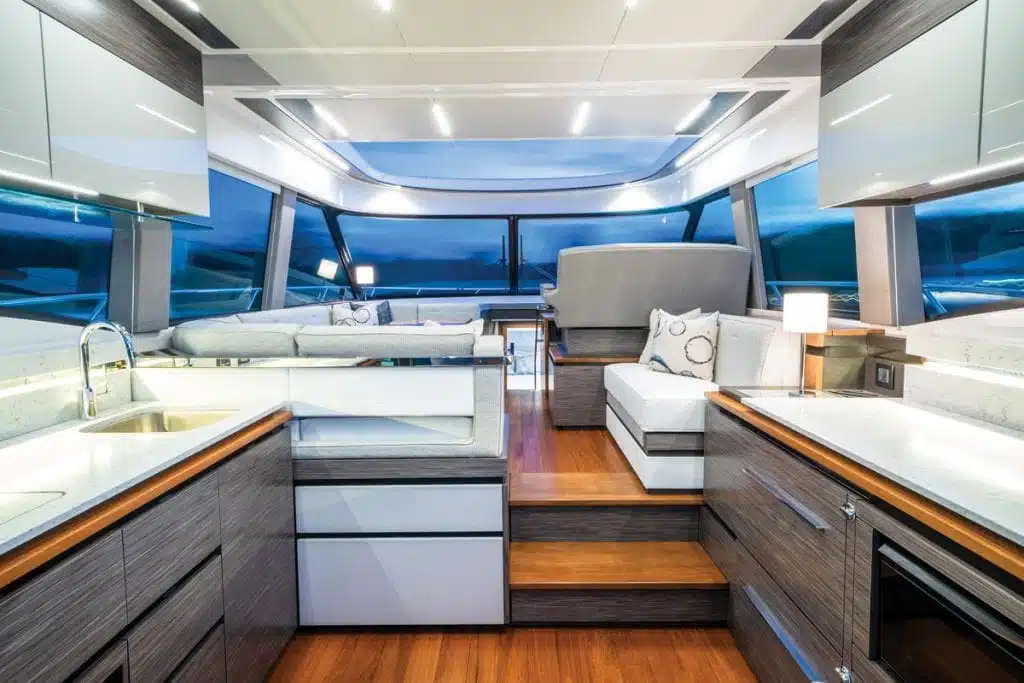 an image of the Tiara Yachts C 49 interior from Southern Boating