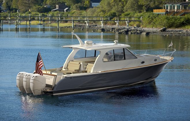 sailboat with outboard motor