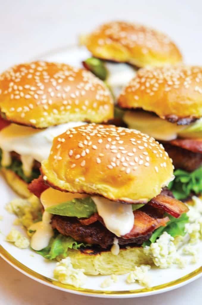 an image of bison sliders with gorgonzola cream