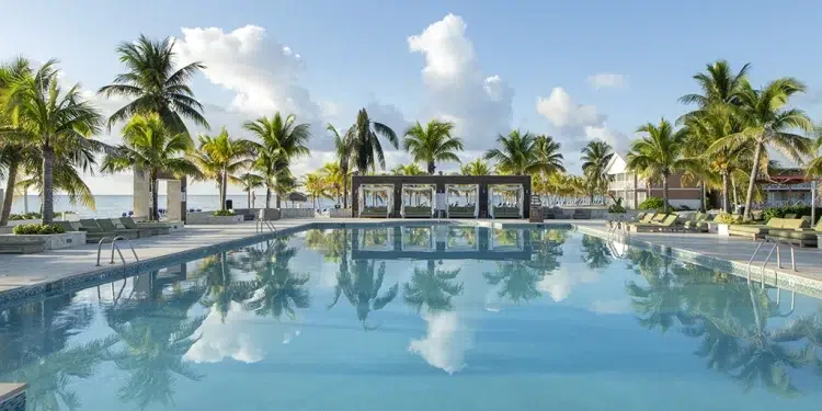 A gorgeous pool-side view of Grand Bahama after its recovery from a hurricane