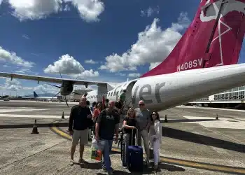 The Southern Boating Crew on the tarmac arriving at the BVIs.