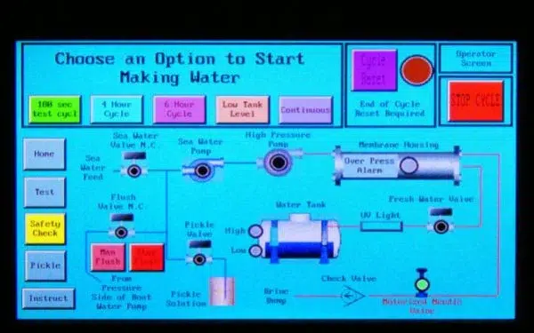 Watermaker screen options