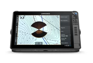 A birdeye view of the seafloor displays on the Lowrance screen