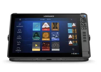 Lowrance boating electronics home screen