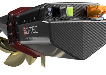 A rendering of the eD Q1 100 electronic boat propulsion system
