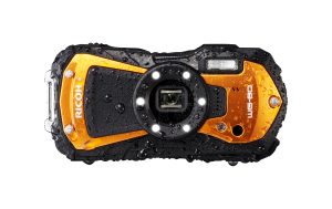 Ricoh WG-80 All-weather digital camera in orange