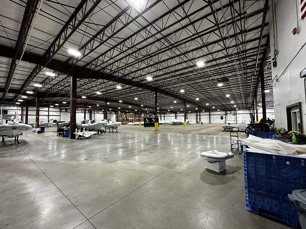 Highfield’s brand new 40,000 sq. ft. warehouse and rigging facility in Cadillac, Michigan, is just getting started.