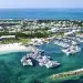 Aerial view of Abaco Beach Resort's Marina