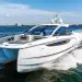 A front quarter running profile of the Four Winn TH36