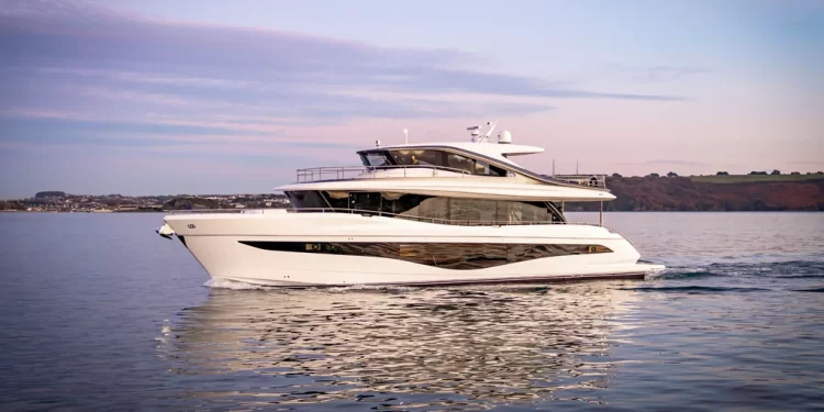 Princess Yachts X80 on the water