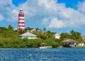 The Hopetown Lighthouse in the Abacos, Bahamas.