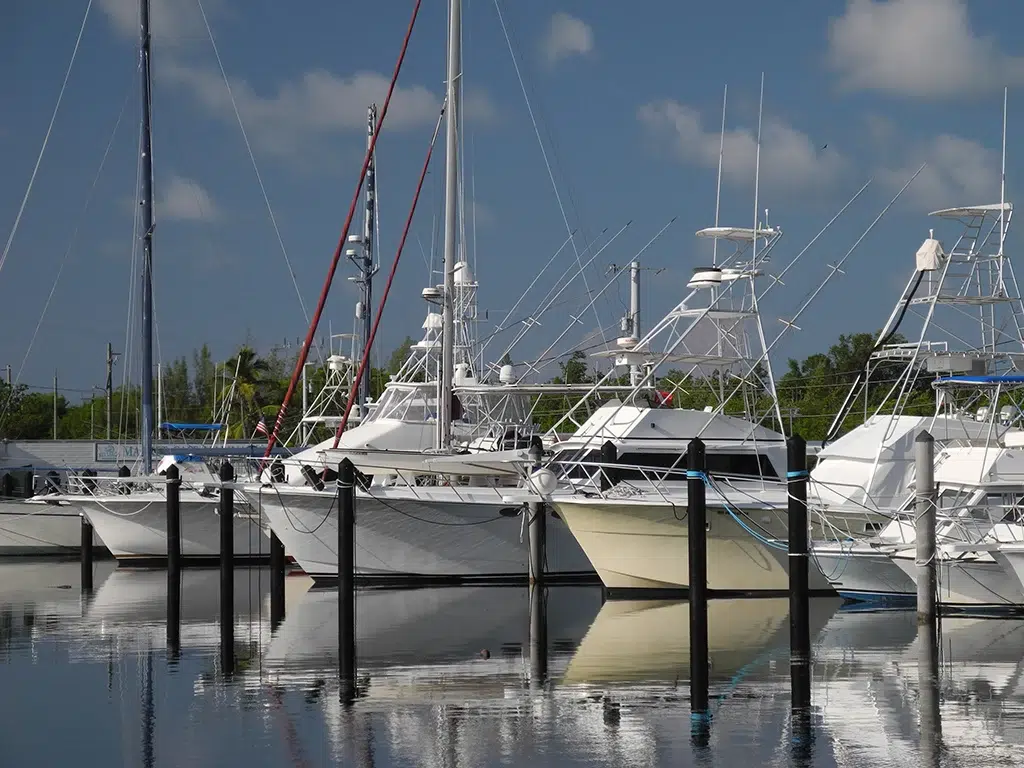 Boats docked at the Keys' Marinas