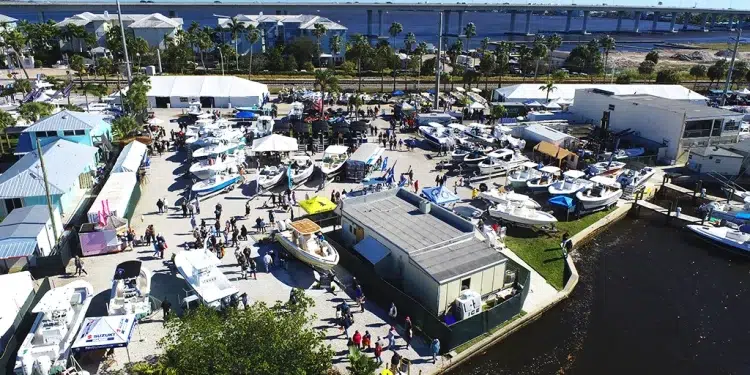 Boating Log Jan 2024 - Stuart Boat Show Drone Photo