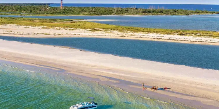 Tarpon Springs with a Boat ashore