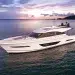 Maritimo's S75 Luxury Yacht Anchored in open water