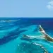 A view of the exumas while island hopping by plane