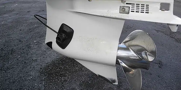 Outboard Motor Maintenance showing a clean prop